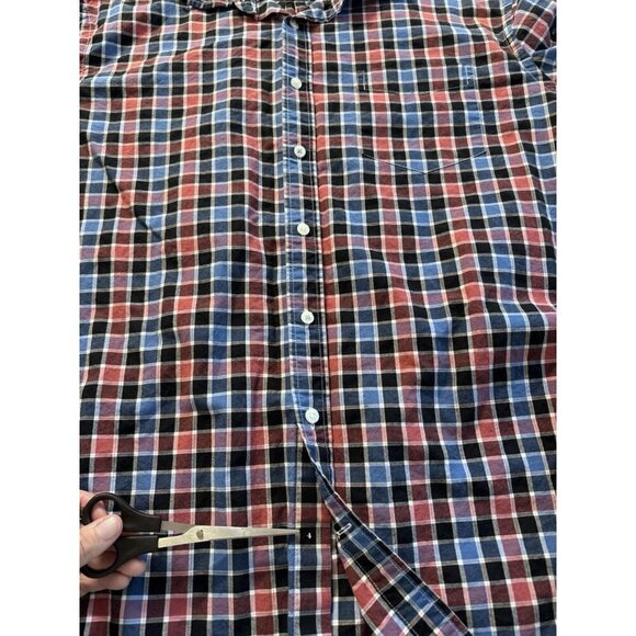Gap Shirt Men's 2XL Slim Fit Plaid Long Sleeve Button Down Collared Preppy - Picture 9 of 10